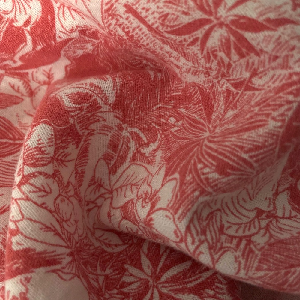 OLD NAVY Ecru Coral Tropical Floral Maxi Sundress Adjustable Straps Size S - Picture 8 of 12